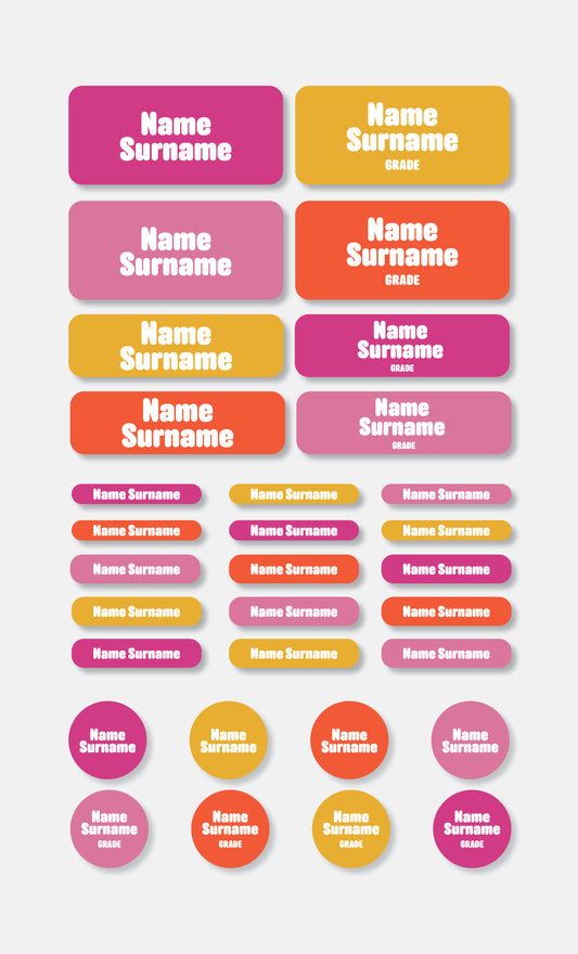 School Labels Classic Pack | Colour Pop - Studio Era