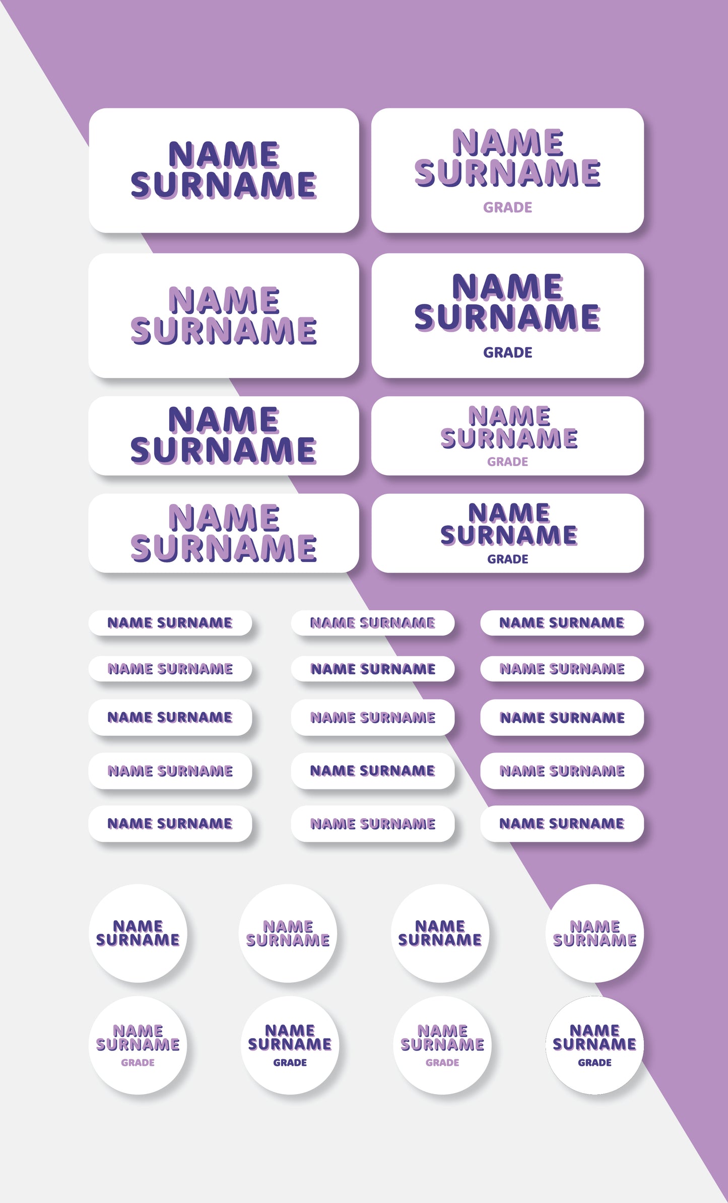 School Labels Classic Pack | Shadow Pop - Studio Era