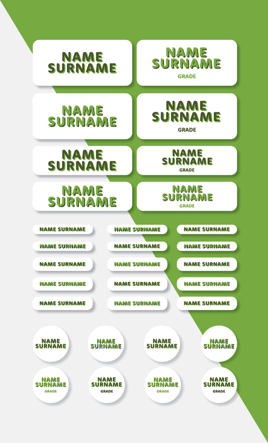 School Labels Essential Pack | Shadow Pop - Studio Era