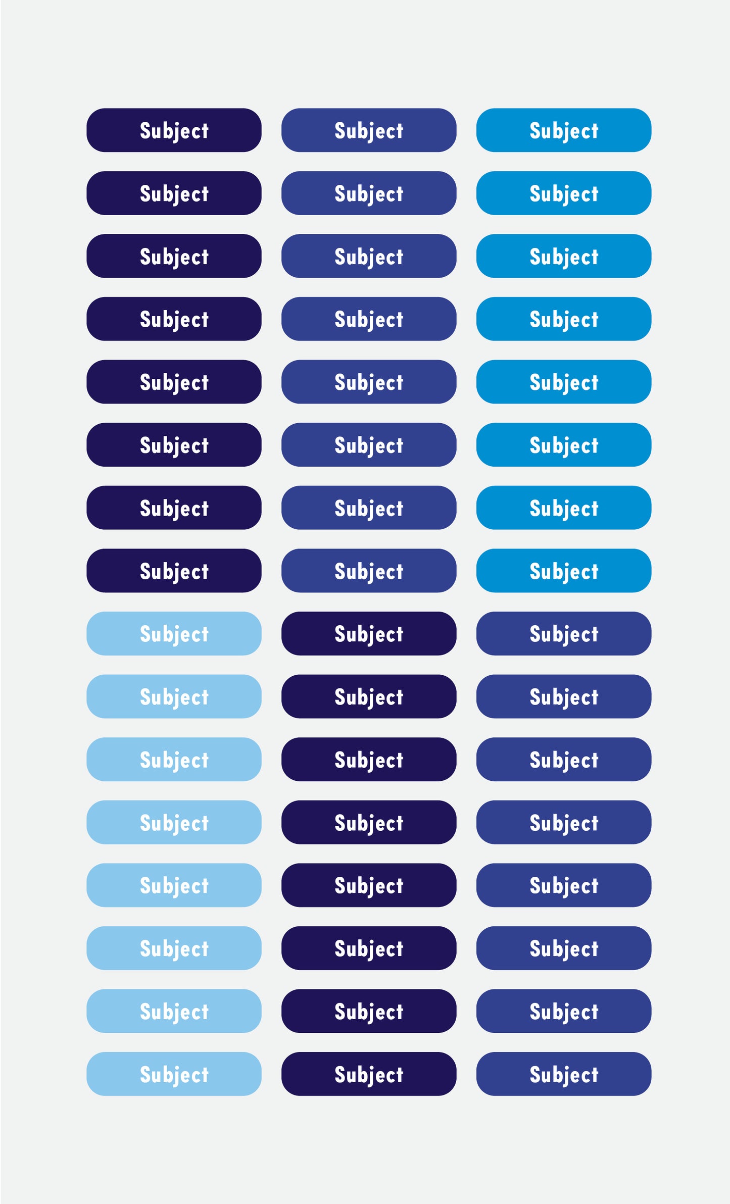 Subject Labels - Studio Era