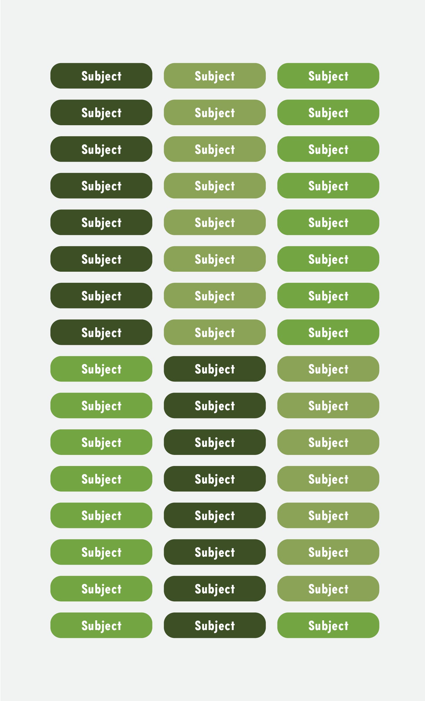 Subject Labels - Studio Era