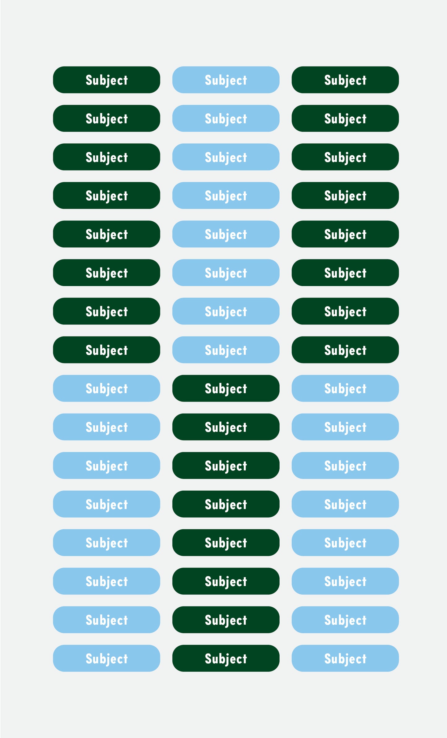 Subject Labels - Studio Era