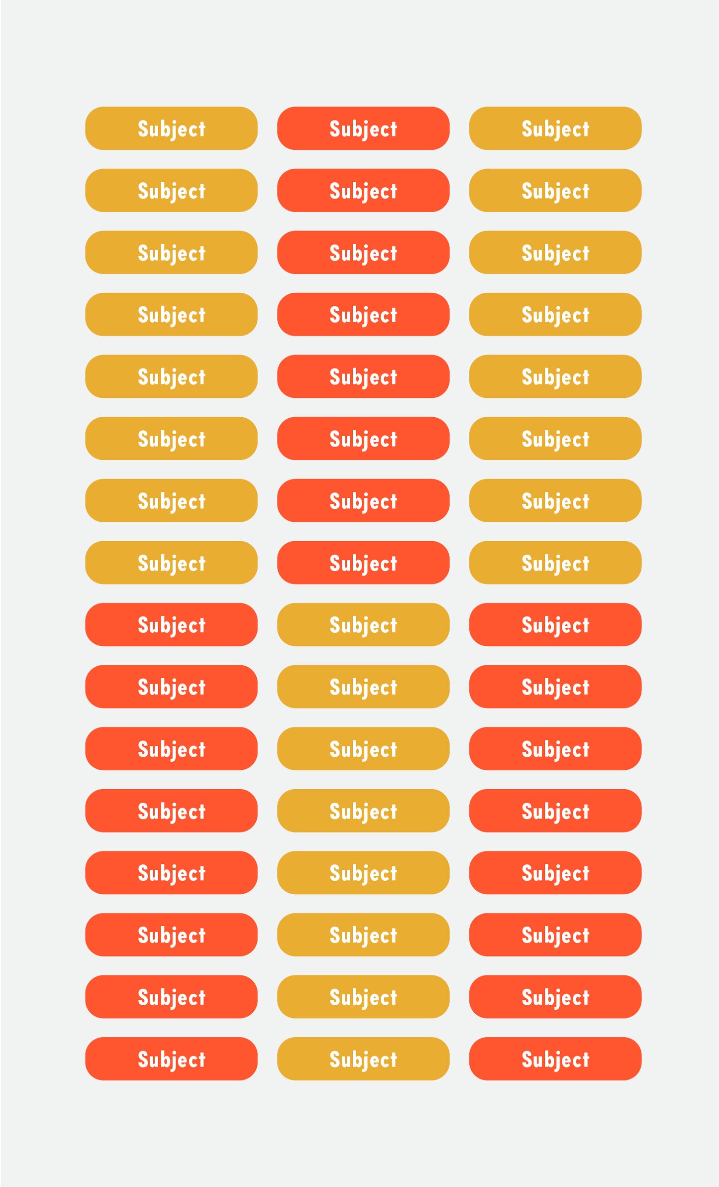 Subject Labels - Studio Era