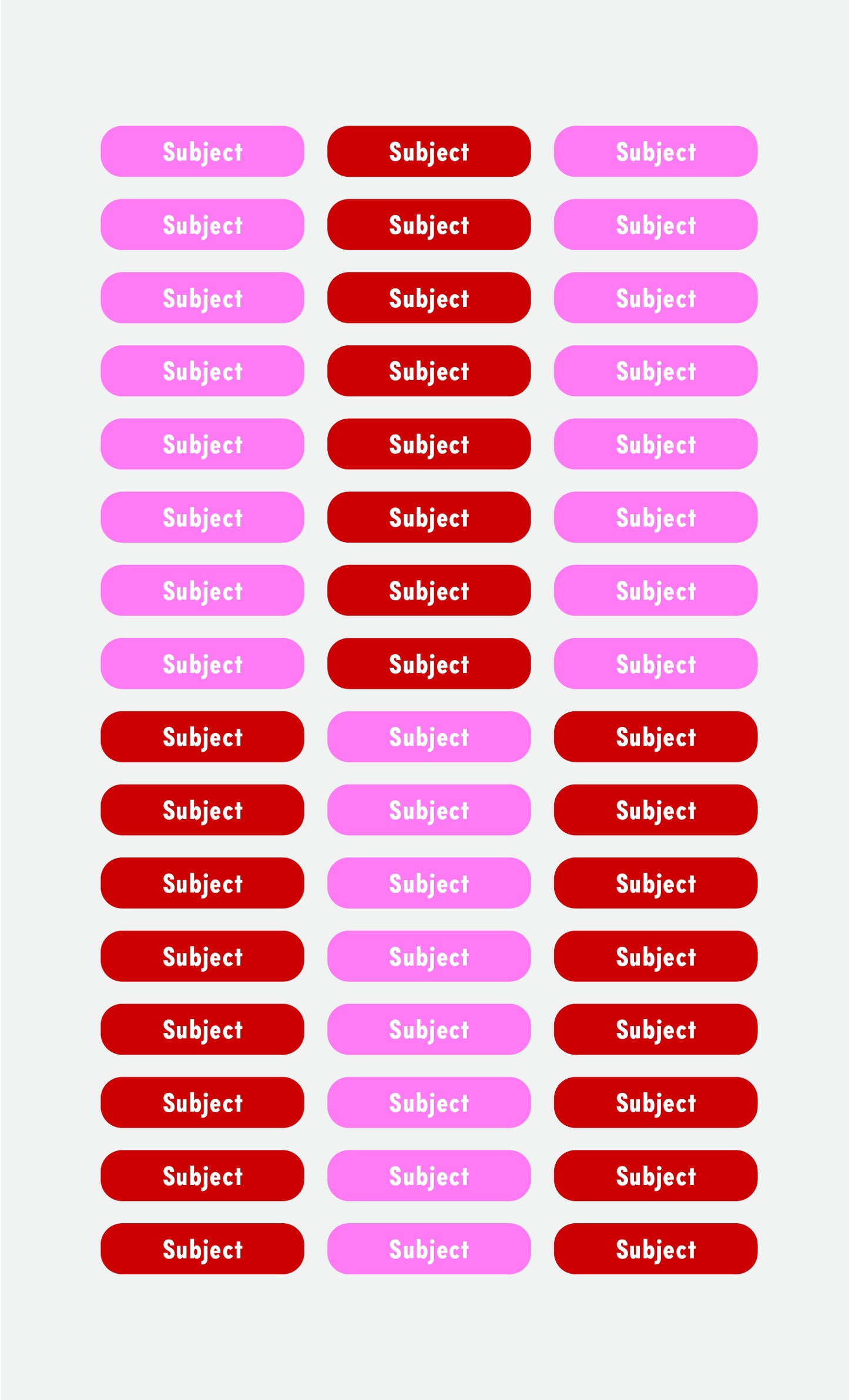 Subject Labels - Studio Era