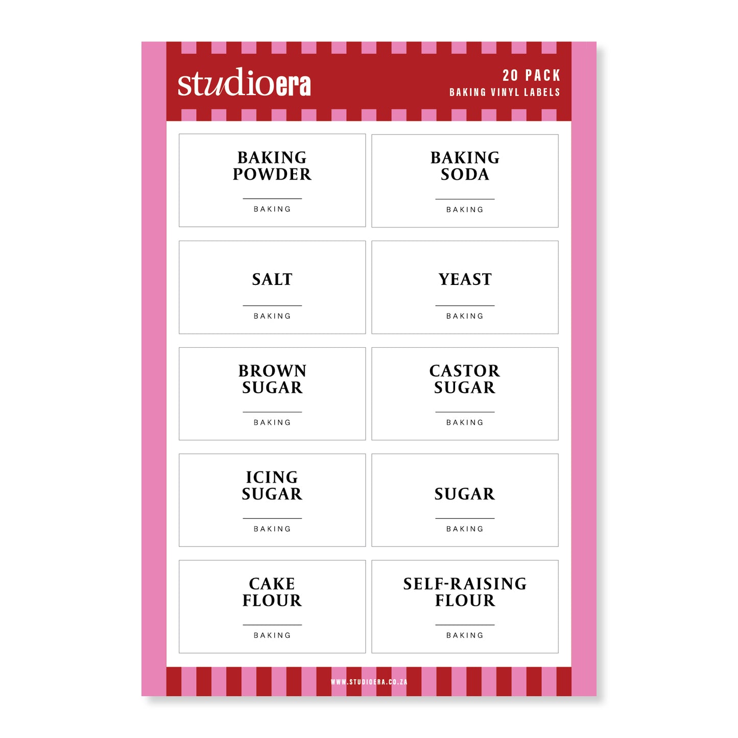Simple Baking Labels | 20 Pack