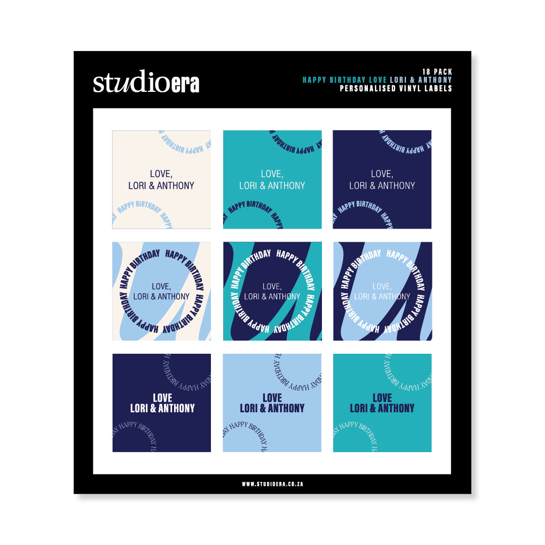 Personalised Happy Birthday Stickers | Celebrate Collection - Studio Era