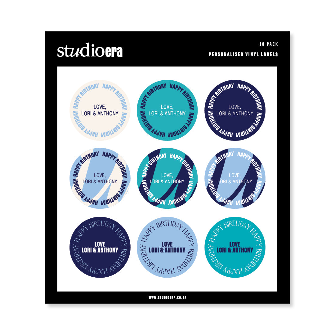Personalised Happy Birthday Stickers | Celebrate Collection - Studio Era