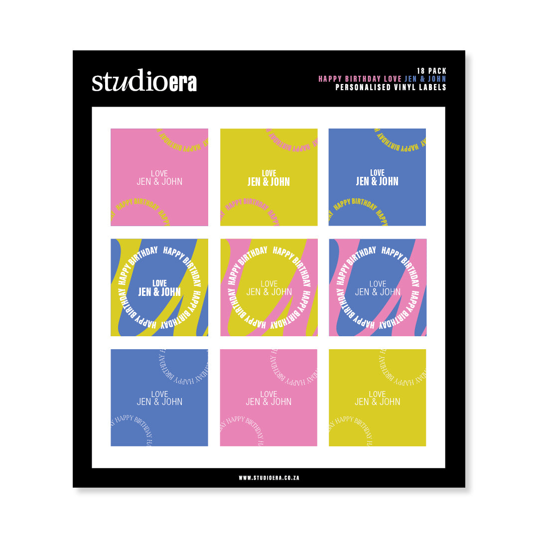 Personalised Happy Birthday Stickers | Celebrate Collection - Studio Era