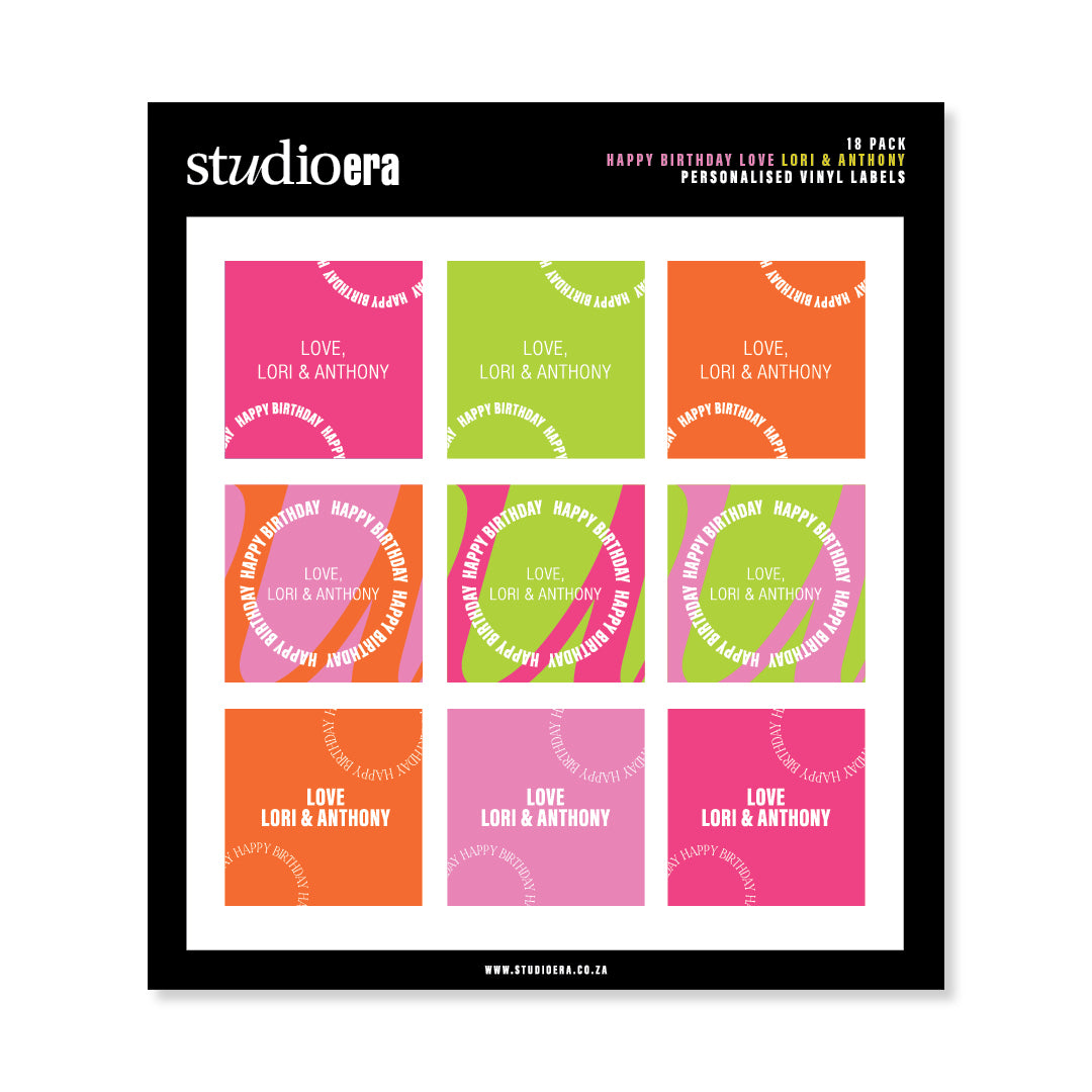 Personalised Happy Birthday Stickers | Celebrate Collection - Studio Era