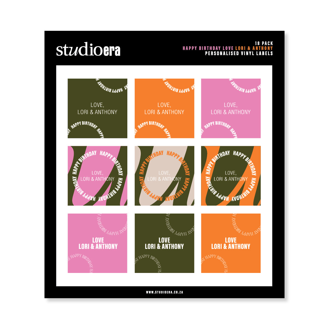 Personalised Happy Birthday Stickers | Celebrate Collection - Studio Era