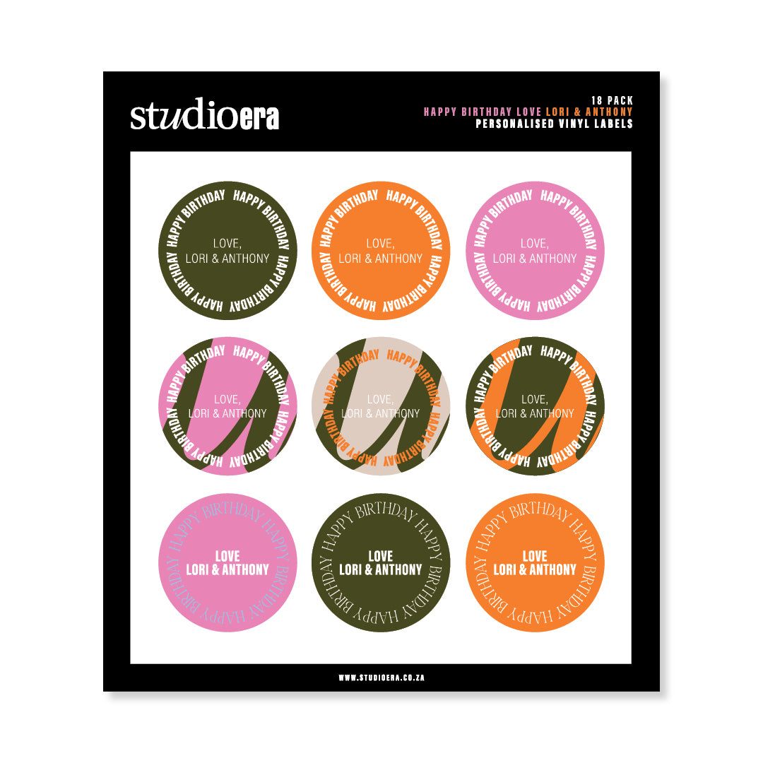Personalised Happy Birthday Stickers | Celebrate Collection - Studio Era
