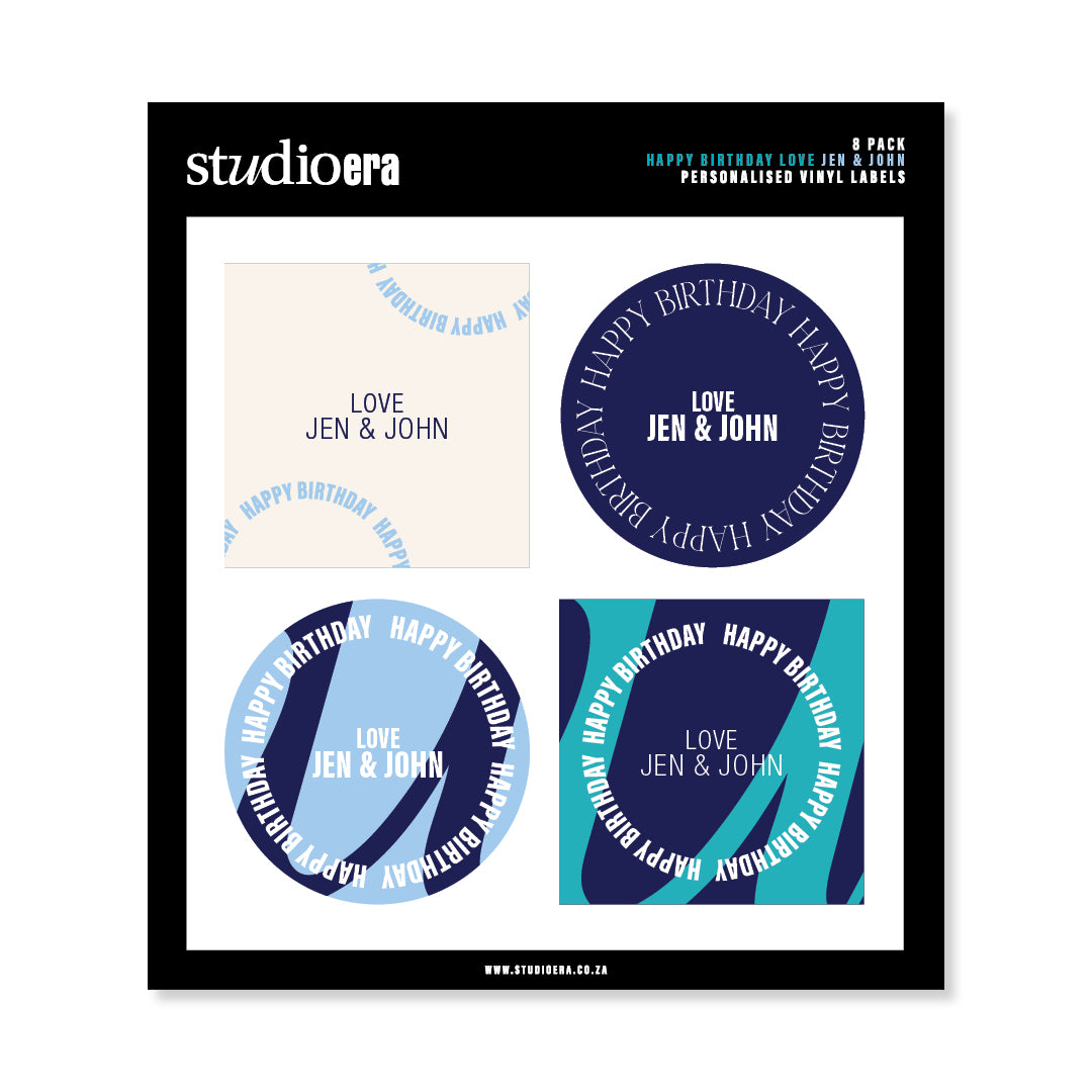 Personalised Happy Birthday Stickers | Celebrate Collection - Studio Era