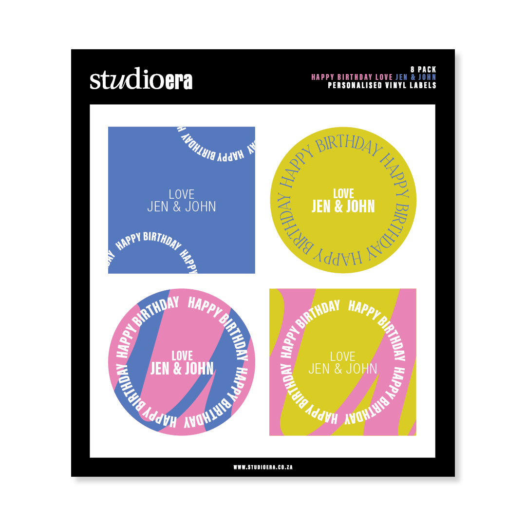 Personalised Happy Birthday Stickers | Celebrate Collection - Studio Era