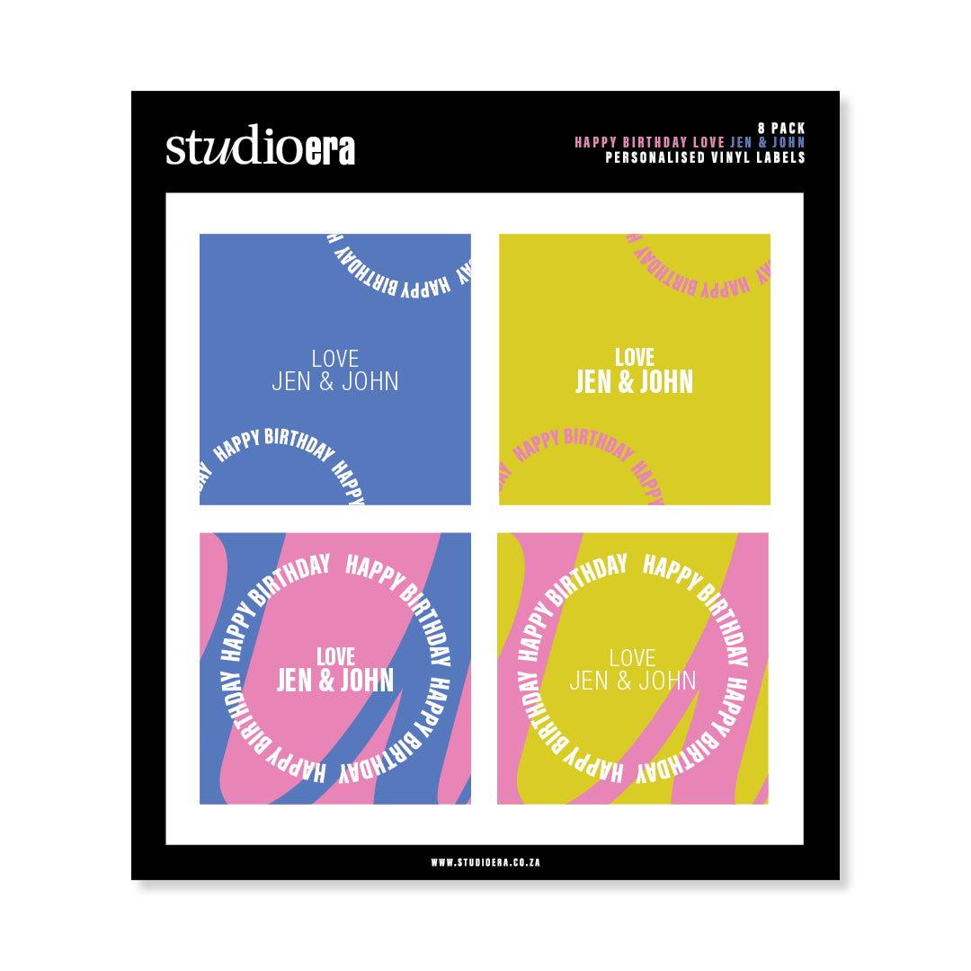 Personalised Happy Birthday Stickers | Celebrate Collection - Studio Era