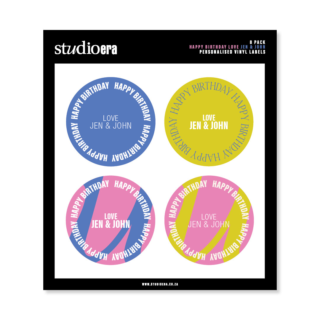 Personalised Happy Birthday Stickers | Celebrate Collection - Studio Era