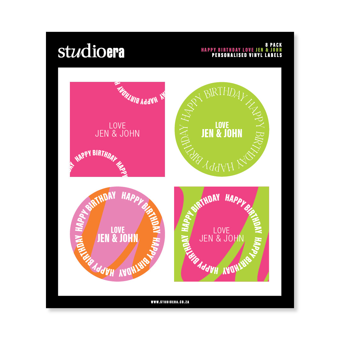 Personalised Happy Birthday Stickers | Celebrate Collection - Studio Era