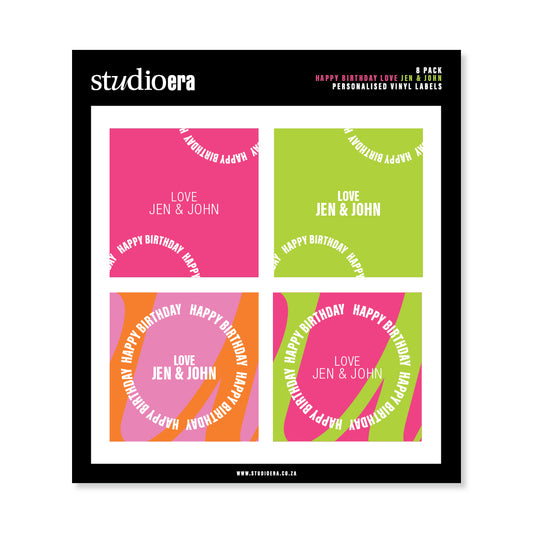 Personalised Happy Birthday Stickers | Celebrate Collection - Studio Era
