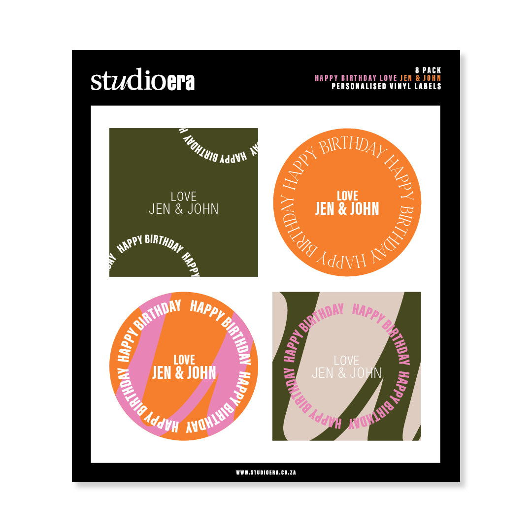 Personalised Happy Birthday Stickers | Celebrate Collection - Studio Era