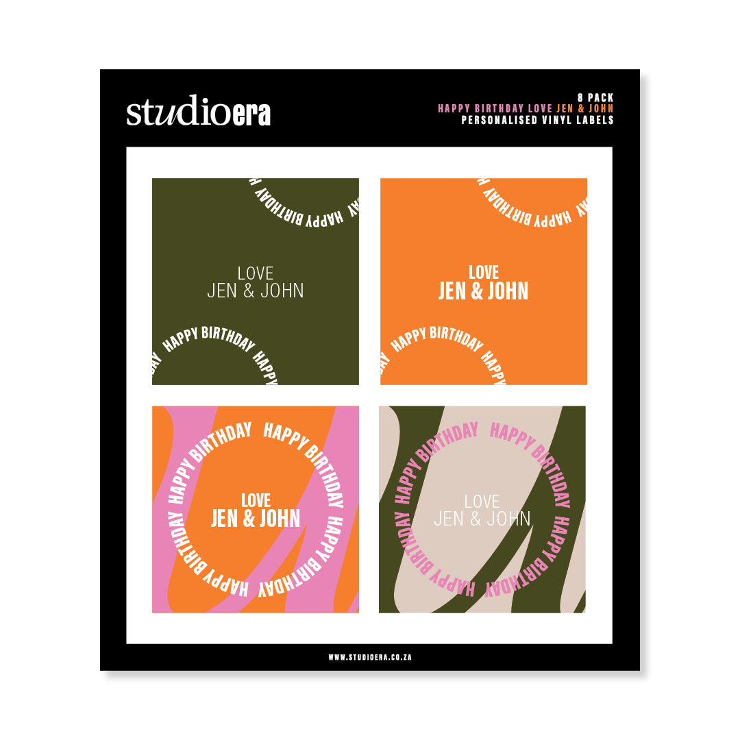Personalised Happy Birthday Stickers | Celebrate Collection - Studio Era