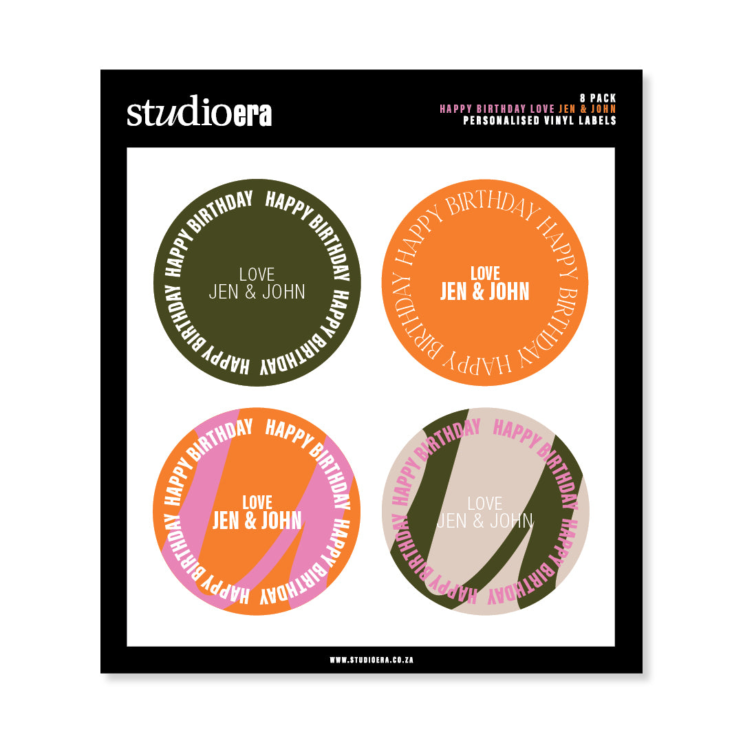 Personalised Happy Birthday Stickers | Celebrate Collection - Studio Era