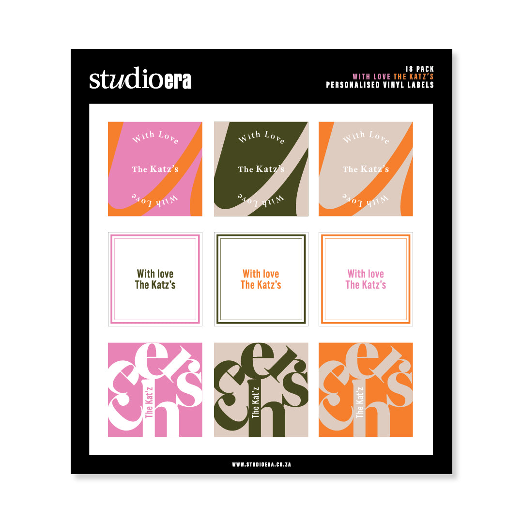 Personalised With Love Gifting Stickers | Cheers Collection - Studio Era