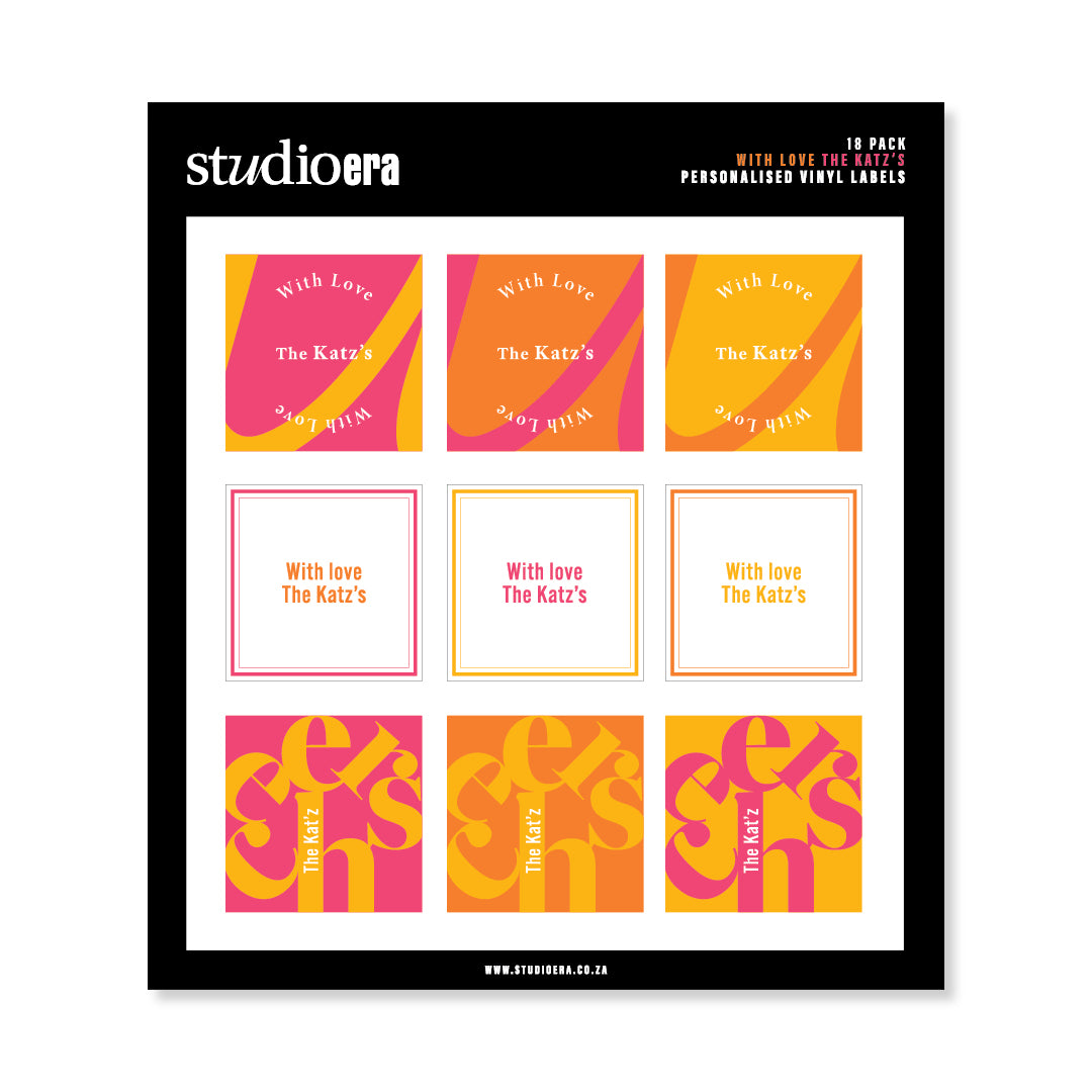 Personalised With Love Gifting Stickers | Cheers Collection - Studio Era