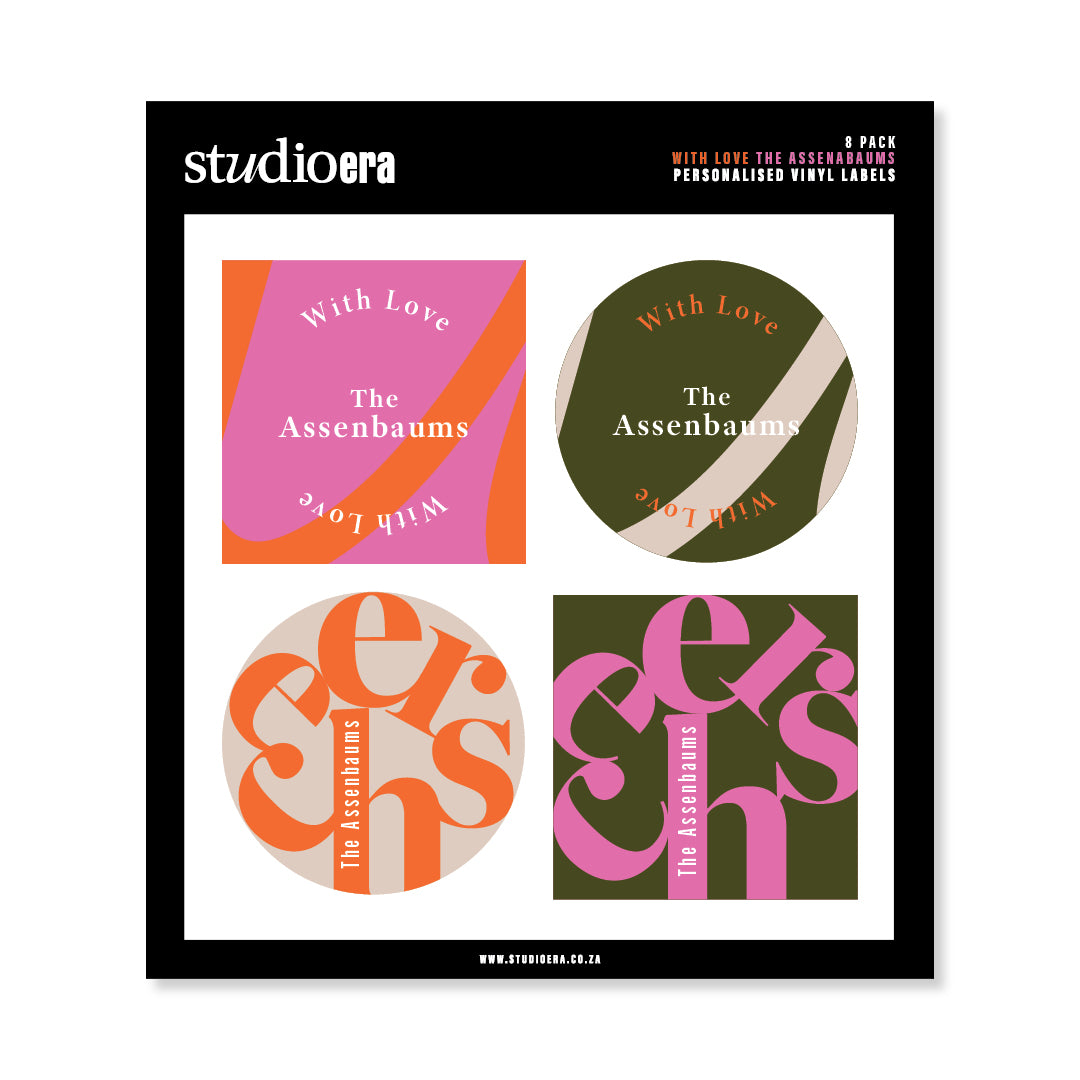 Personalised With Love Gifting Stickers | Cheers Collection - Studio Era