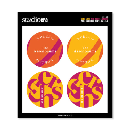 Personalised With Love Gifting Stickers | Cheers Collection - Studio Era
