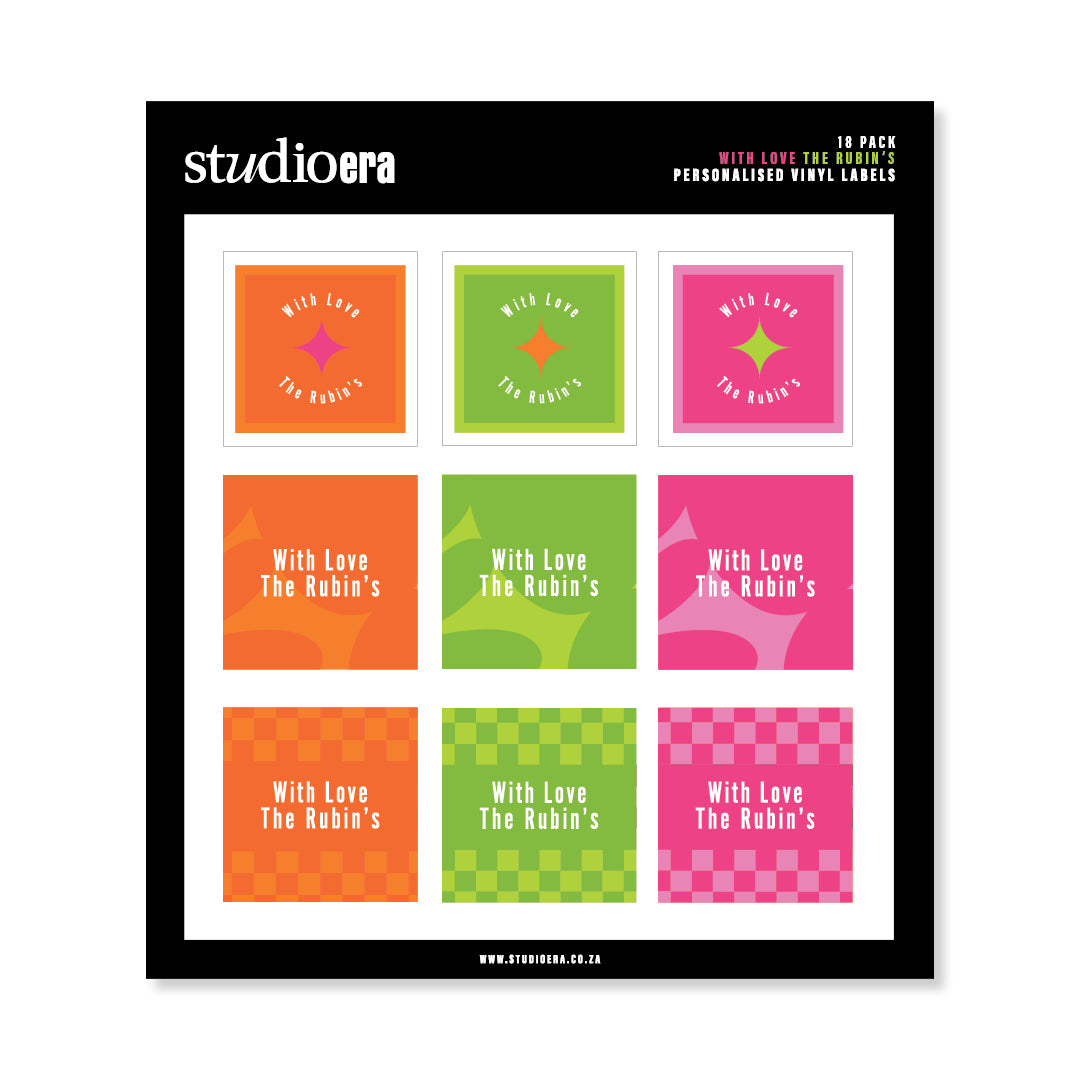 Personalised With Love Gifting Stickers | Classic Collection - Studio Era