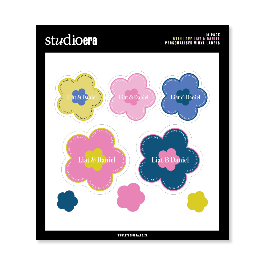 Personalised With Love Gifting Stickers | Daisy Collection - Studio Era