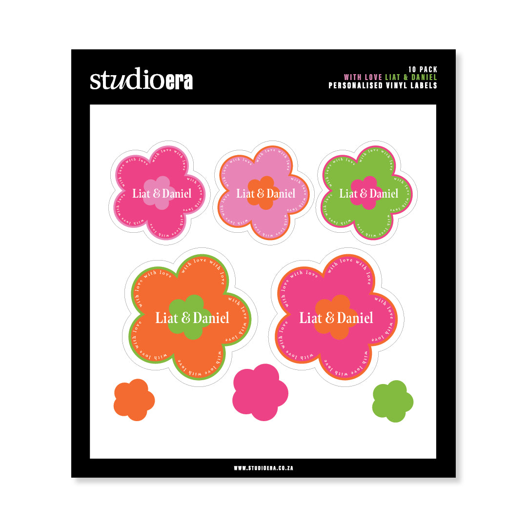 Personalised With Love Gifting Stickers | Daisy Collection - Studio Era
