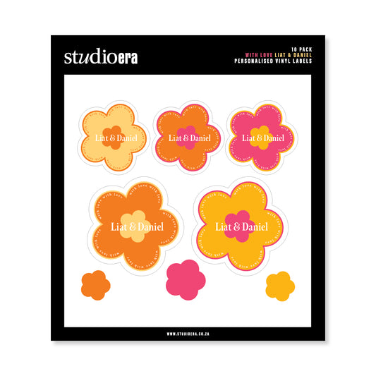 Personalised With Love Gifting Stickers | Daisy Collection - Studio Era