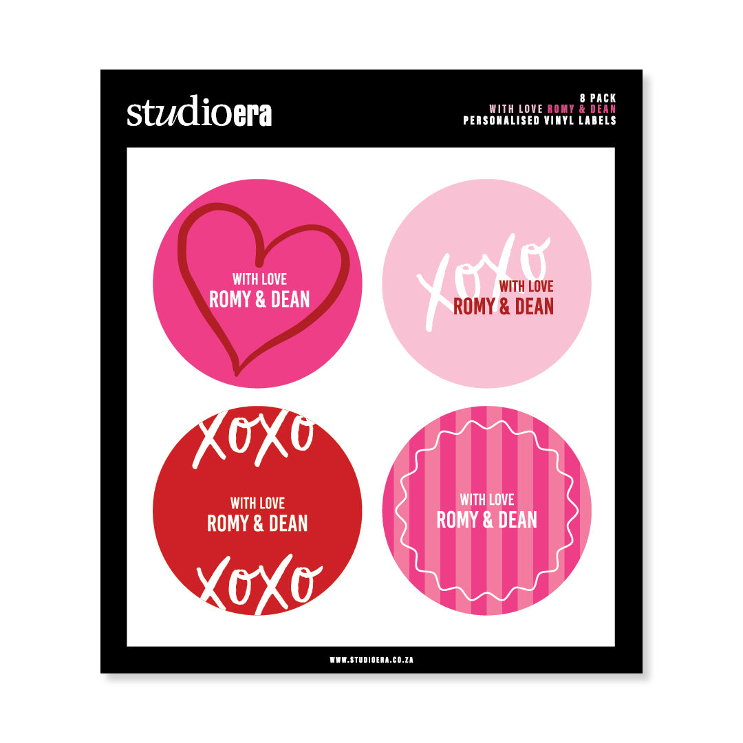 Personalised With Love Gifting Stickers | Heart Collection - Studio Era