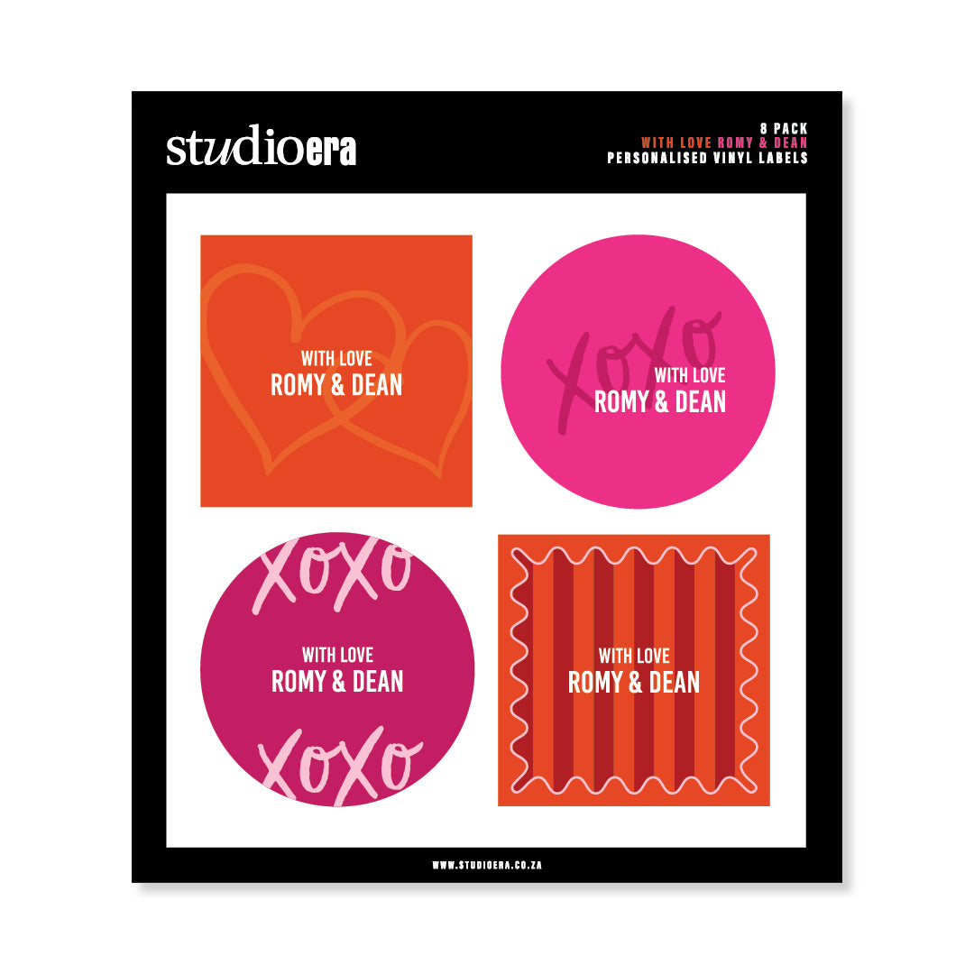 Personalised With Love Gifting Stickers | Heart Collection - Studio Era