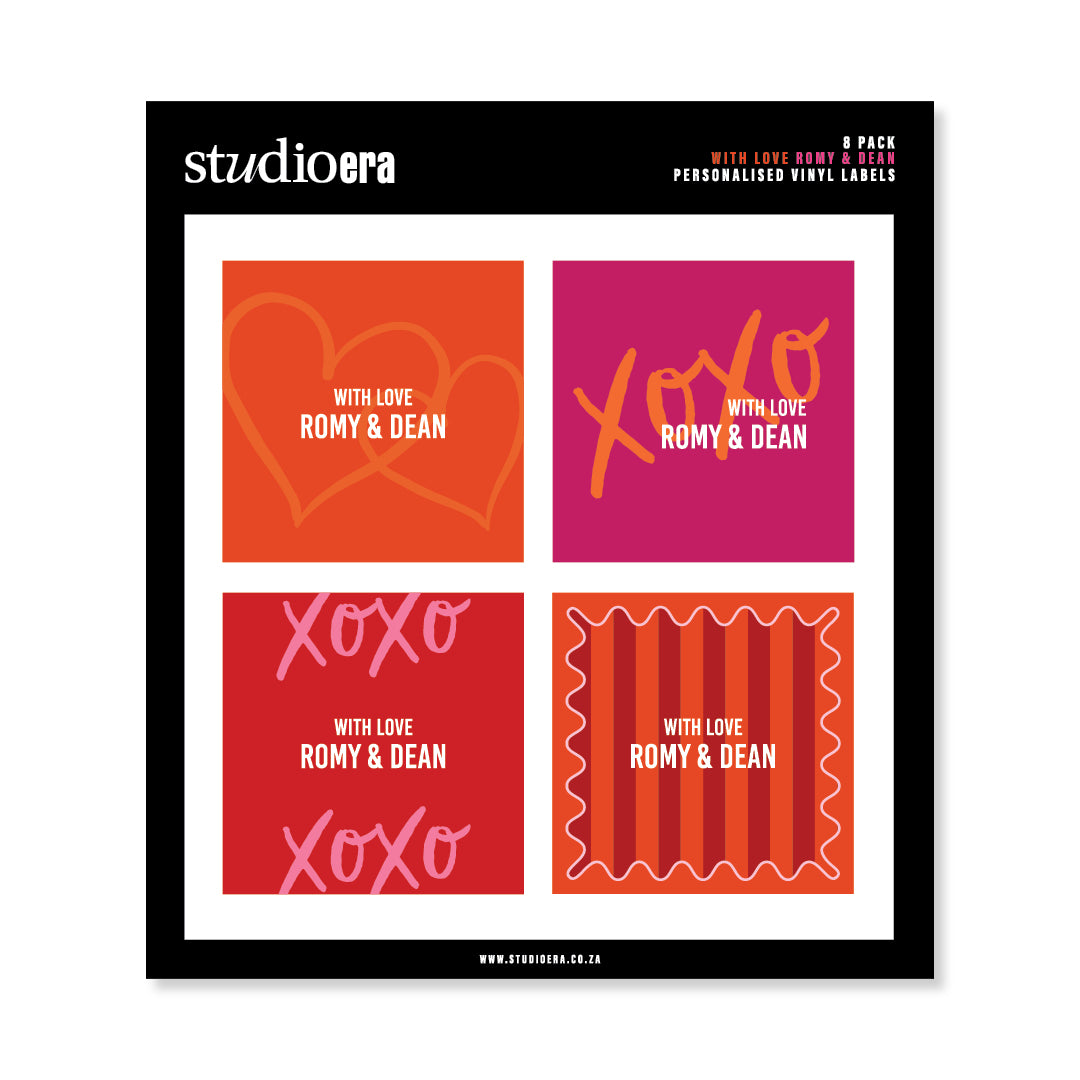 Personalised With Love Gifting Stickers | Heart Collection - Studio Era