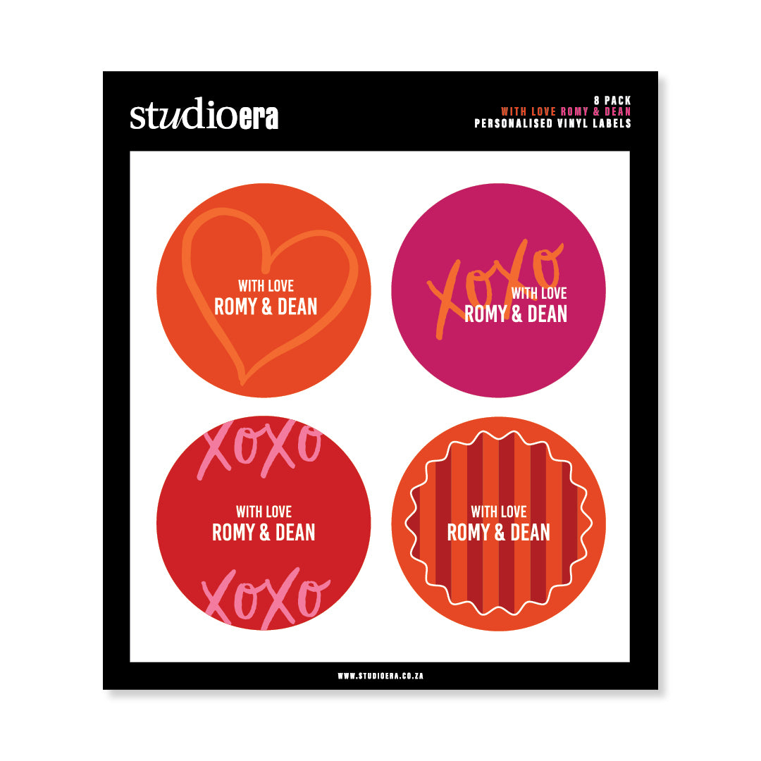 Personalised With Love Gifting Stickers | Heart Collection - Studio Era