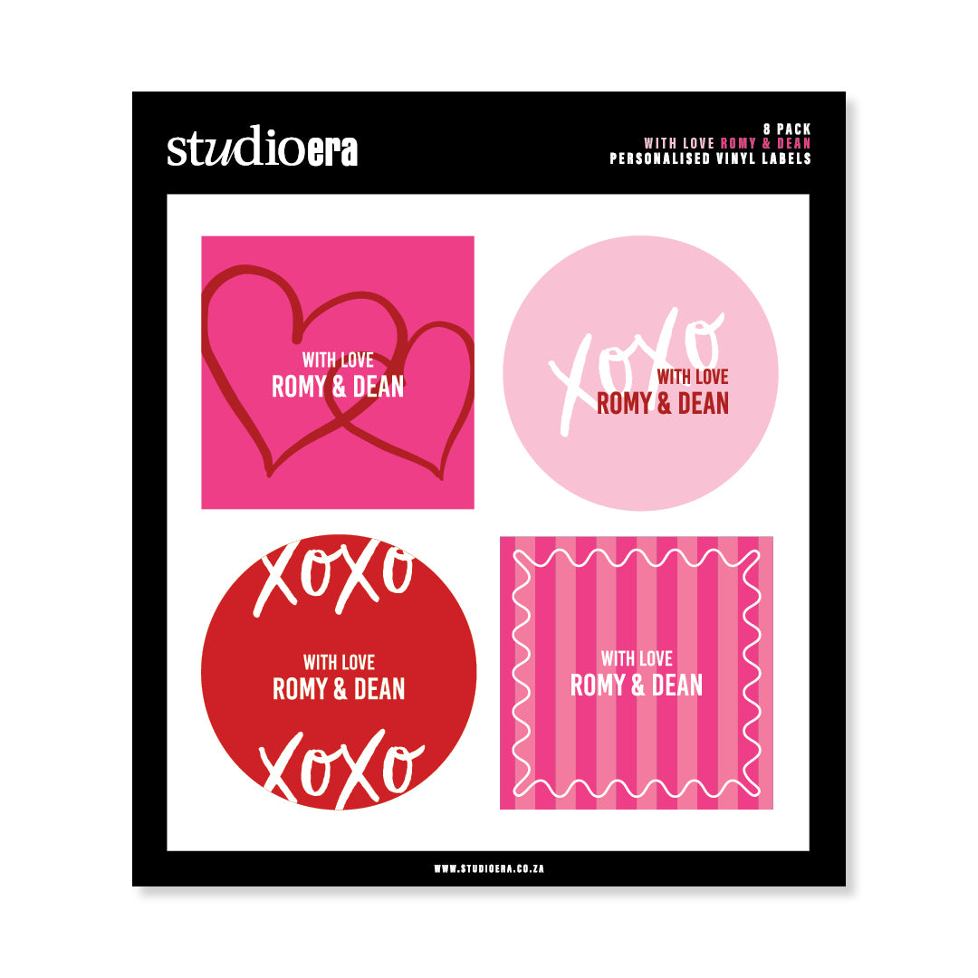 Personalised With Love Gifting Stickers | Heart Collection - Studio Era
