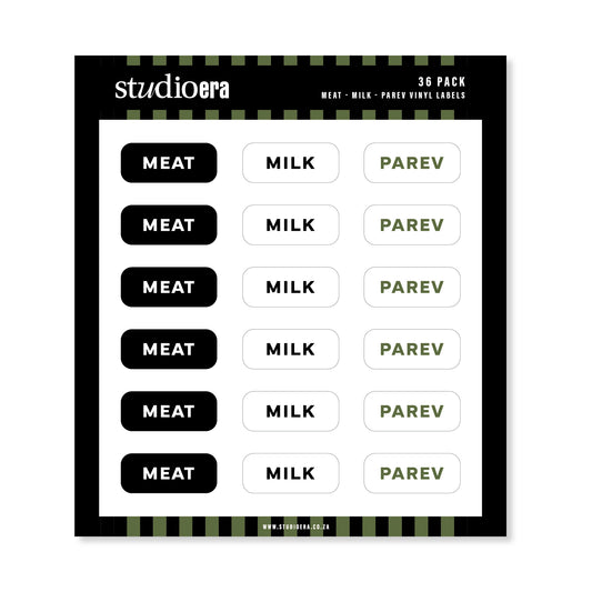 Meat, Milk & Parev Labels - Neutral Colour