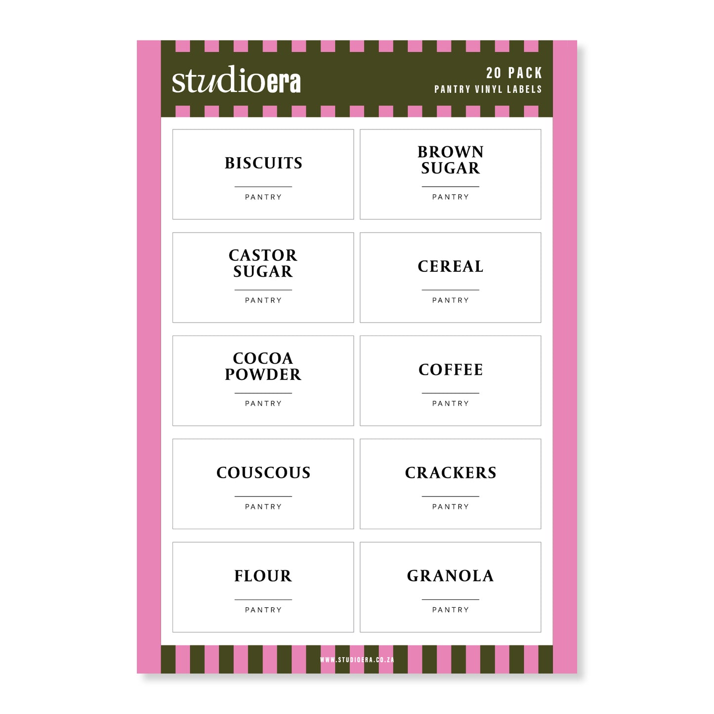 Simple Pantry Labels | 20 Pack