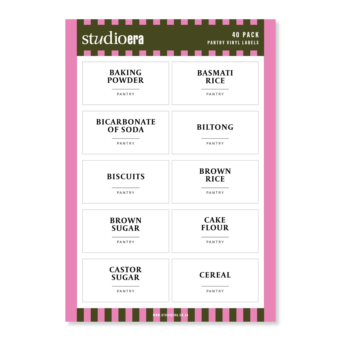 Simple Pantry Labels | 40 Pack