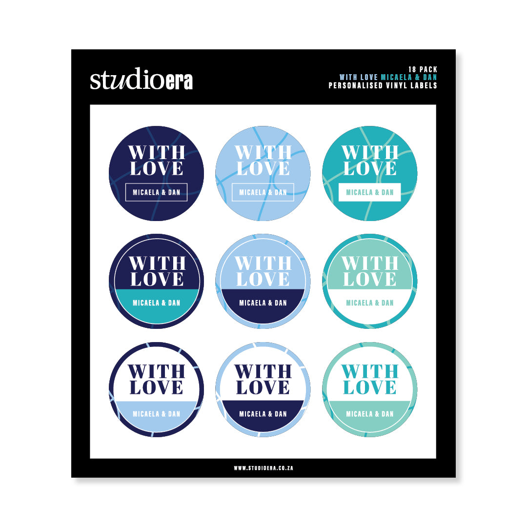 Personalised With Love Gifting Stickers | Swirl Collection - Studio Era