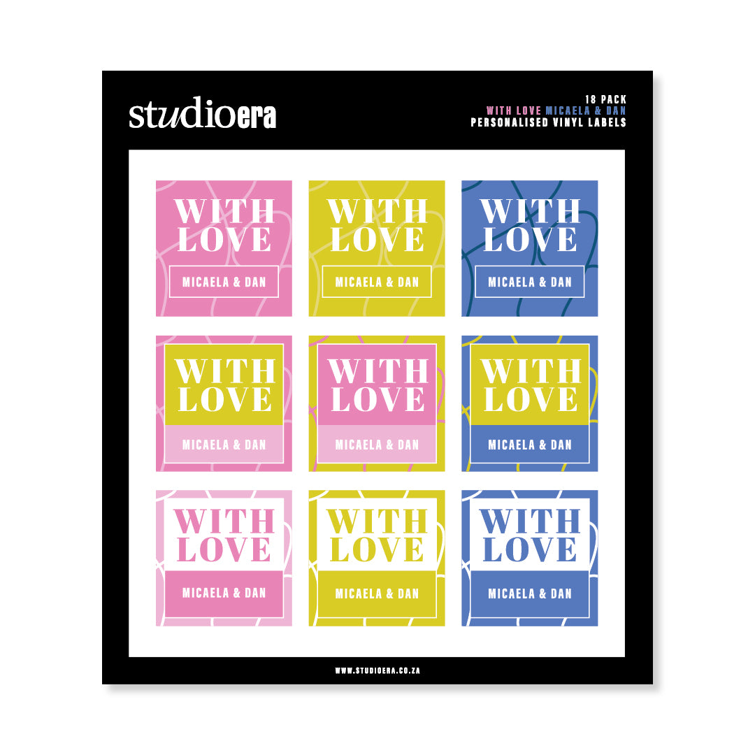 Personalised With Love Gifting Stickers | Swirl Collection - Studio Era
