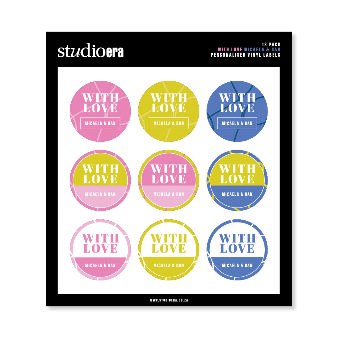 Personalised With Love Gifting Stickers | Swirl Collection - Studio Era
