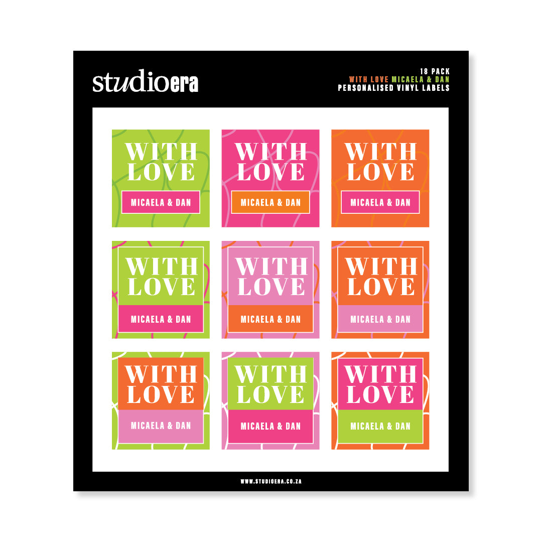Personalised With Love Gifting Stickers | Swirl Collection - Studio Era