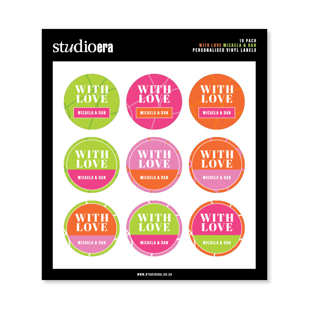 Personalised With Love Gifting Stickers | Swirl Collection - Studio Era