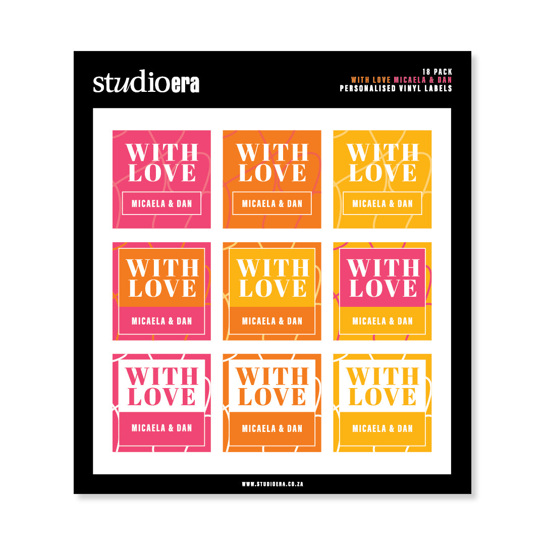 Personalised With Love Gifting Stickers | Swirl Collection - Studio Era