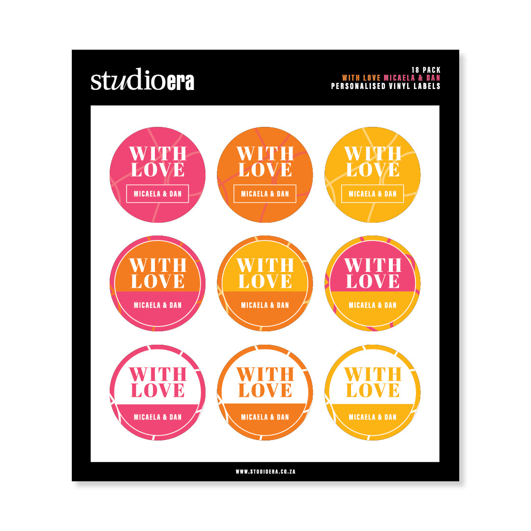 Personalised With Love Gifting Stickers | Swirl Collection - Studio Era