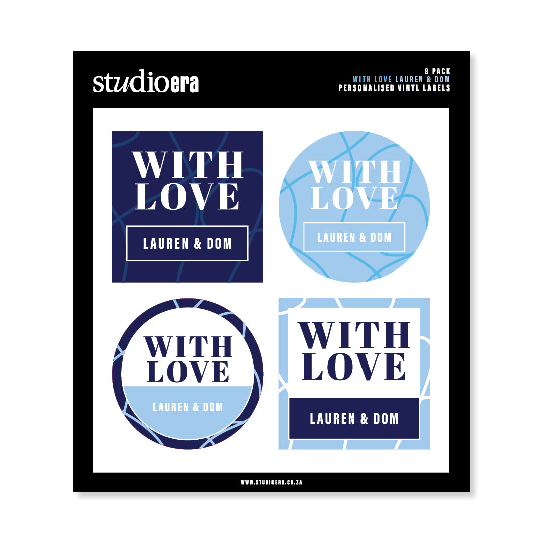 Personalised With Love Gifting Stickers | Swirl Collection - Studio Era