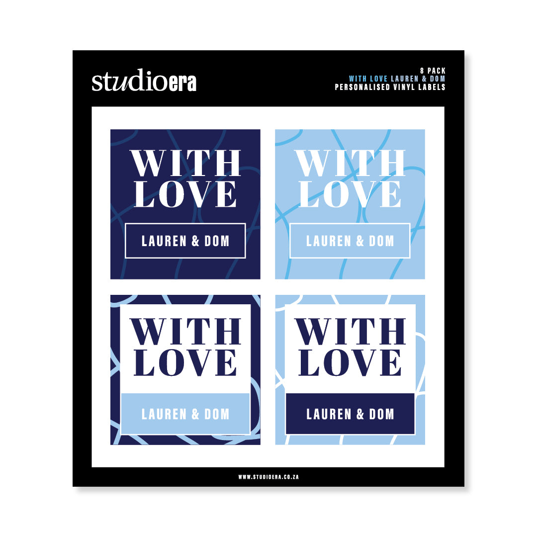 Personalised With Love Gifting Stickers | Swirl Collection - Studio Era