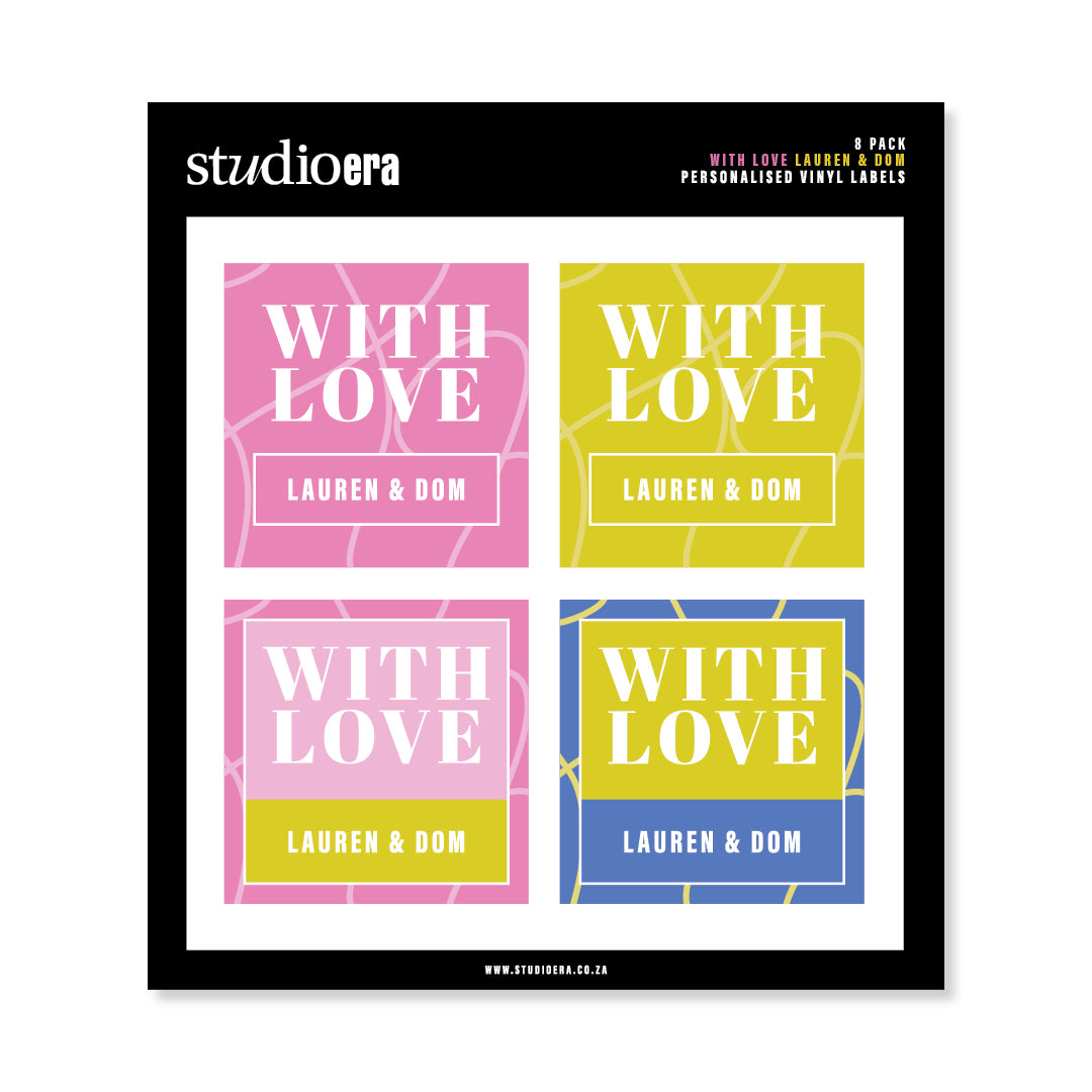 Personalised With Love Gifting Stickers | Swirl Collection - Studio Era